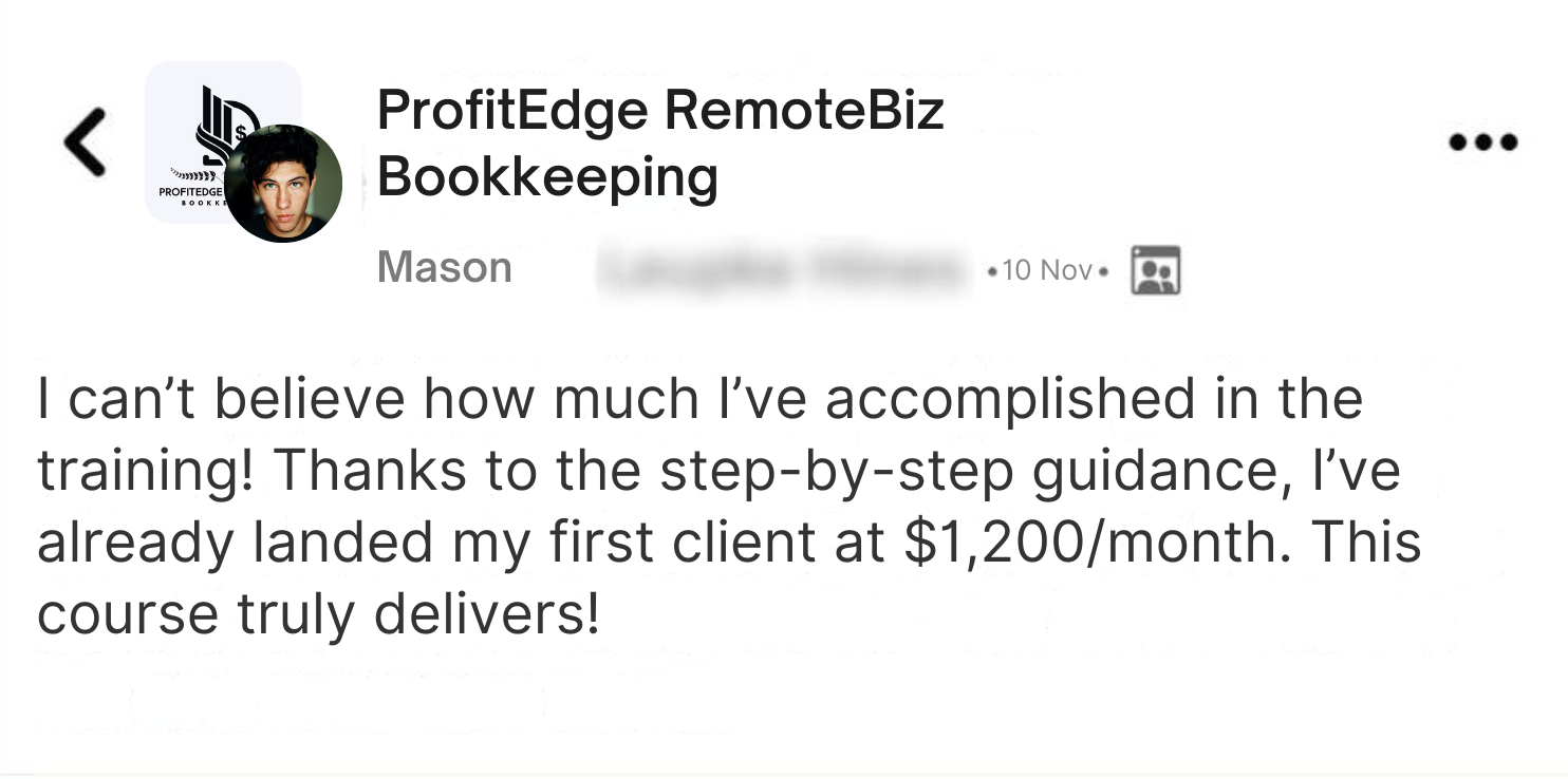 Testimonial from John